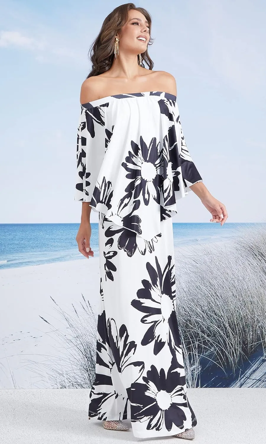KOH KOH Womens Long Strapless Flowy Flattering Evening Cocktail Gown Maxi Dress