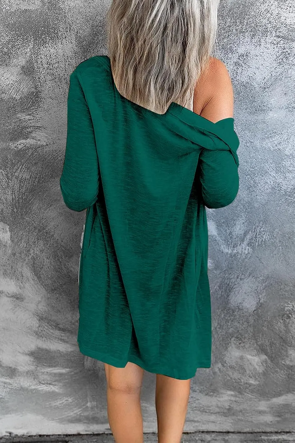 Ladlop Womens Lightweight Open Front Cardigan Casual Long Sleeve Button Down Loose Fall Cardigans
