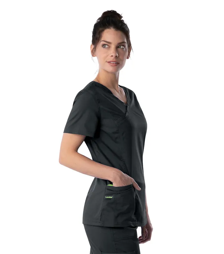 Landau ProFlex Women's Neckline Scrub Top and Jogger Pants Set