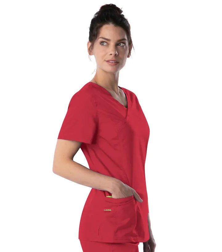 Landau ProFlex Women's Neckline Scrub Top and Jogger Pants Set