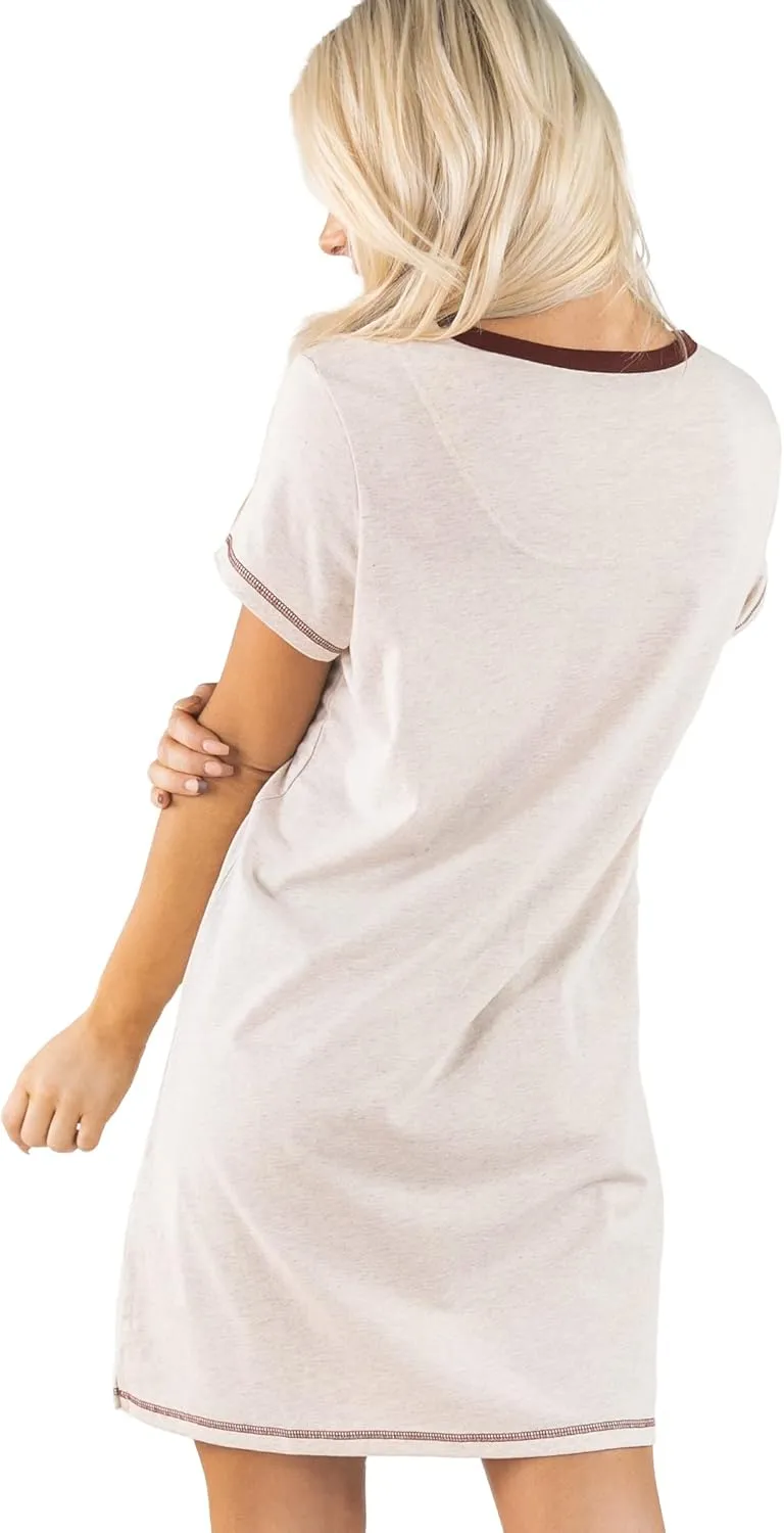 Lazy One Women's Nightgown, Funny V-Neck Sleep Shirt for Women, Novelty Pajama Shirts