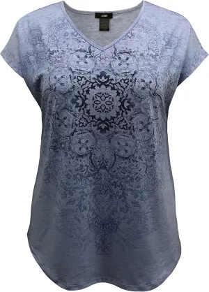 LEEBE Women and Plus Size Dolman Short Sleeve Print Top (Small-5X)