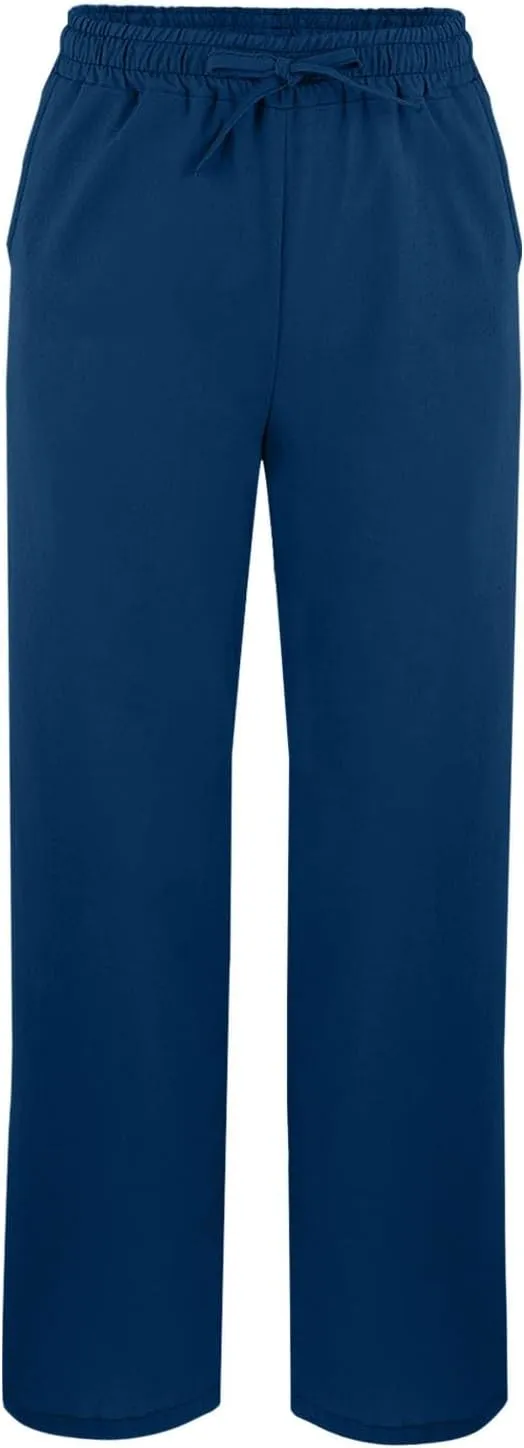 Linen Palazzo Pants for Women Cropped Pants Cotton High Waisted Straight Leg Trousers Loose Summer Lounge Trousers