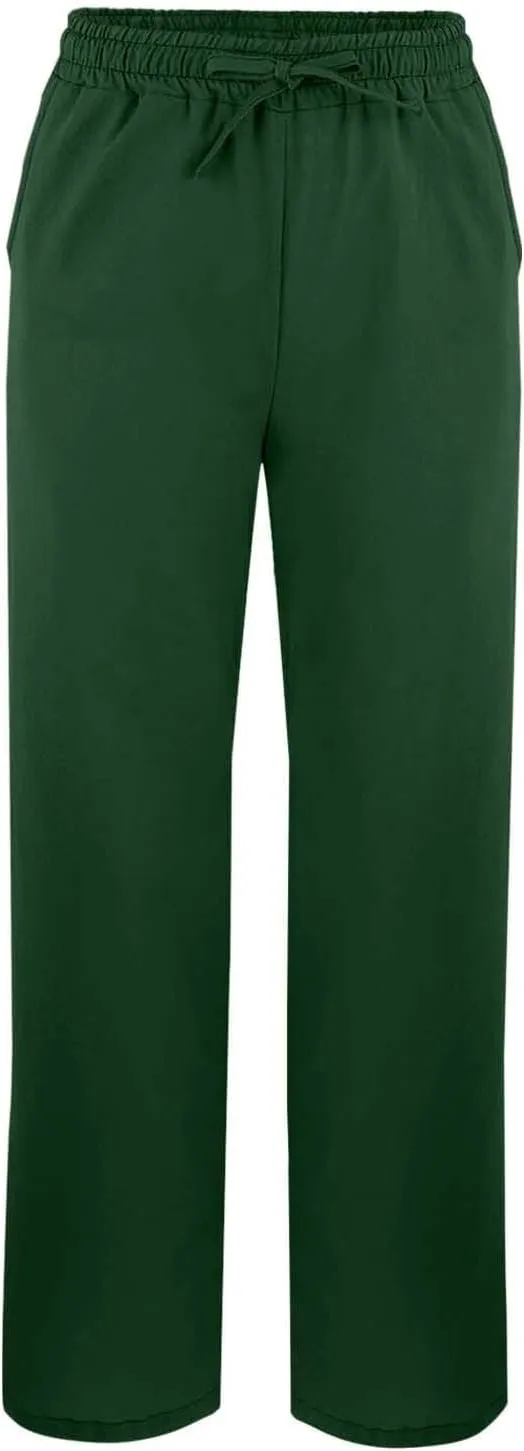 Linen Palazzo Pants for Women Cropped Pants Cotton High Waisted Straight Leg Trousers Loose Summer Lounge Trousers