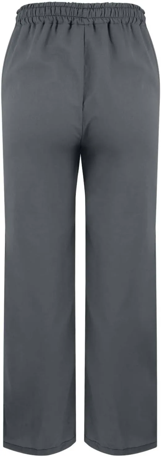 Linen Pants for Women 2025 Summer Drawstring Straight Leg Elastic Waist Lounge Trousers Casual Beach Pant with Split
