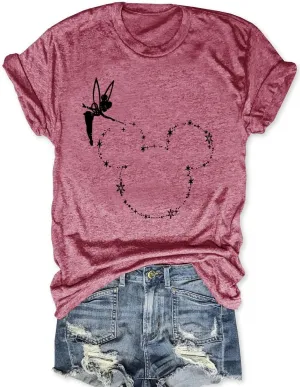 Magic Kingdom Castle Shirt Women Casual Vacation Holiday Short Sleeve Boho Clothes for Women Summer Fairy Cute Tops