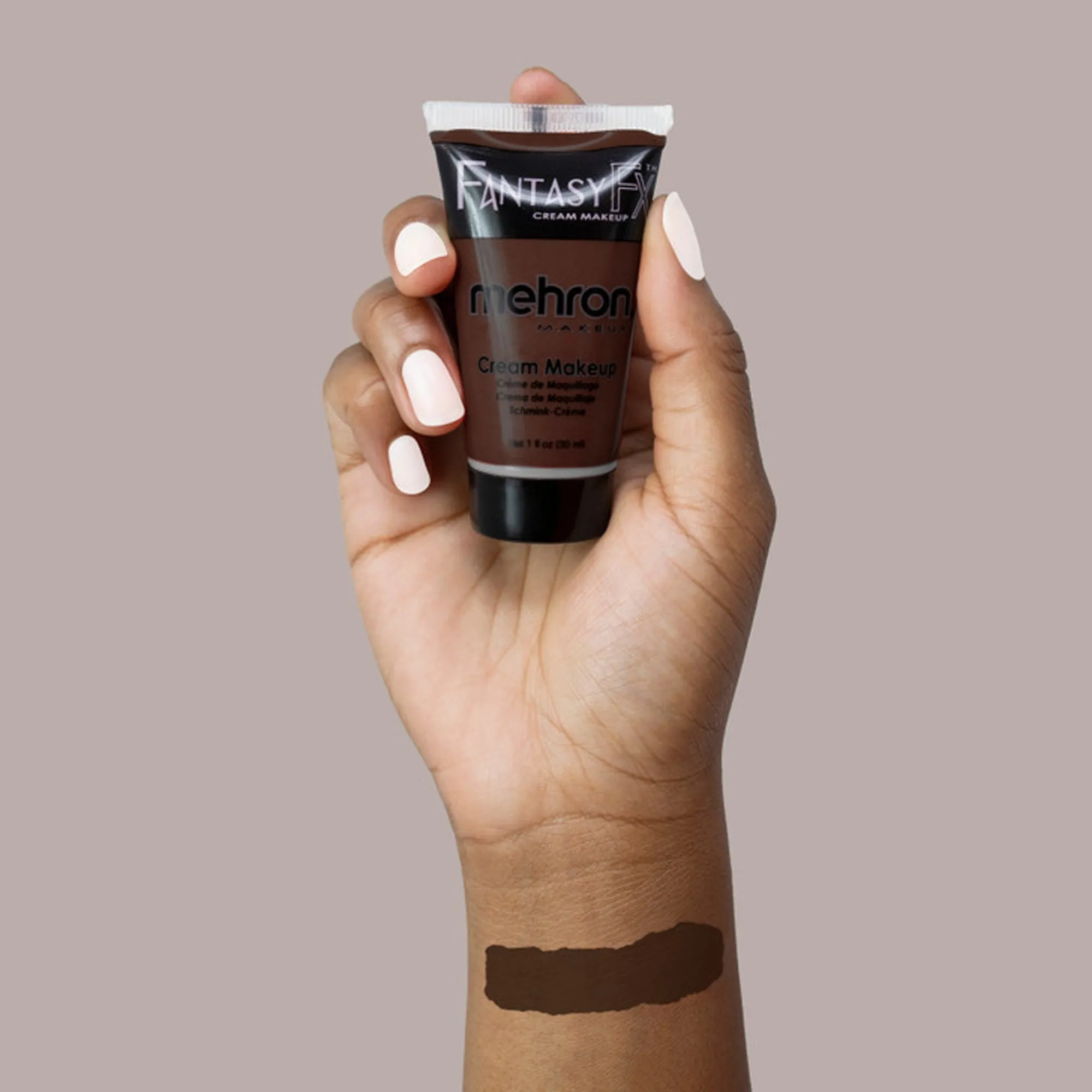 Mehron Fantasy FX dark brown cream makeup tube, 1 ounce