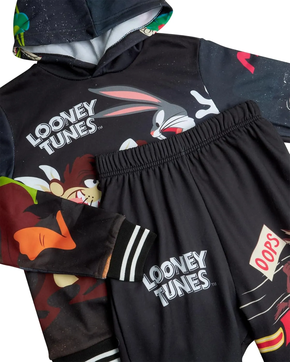 Members Only Boys' Active Tracksuit Set - 2 Piece Looney Tunes, Marvin, Tom & Jerry Fleece Hoodie and Sweatpants (Size: 4-18)