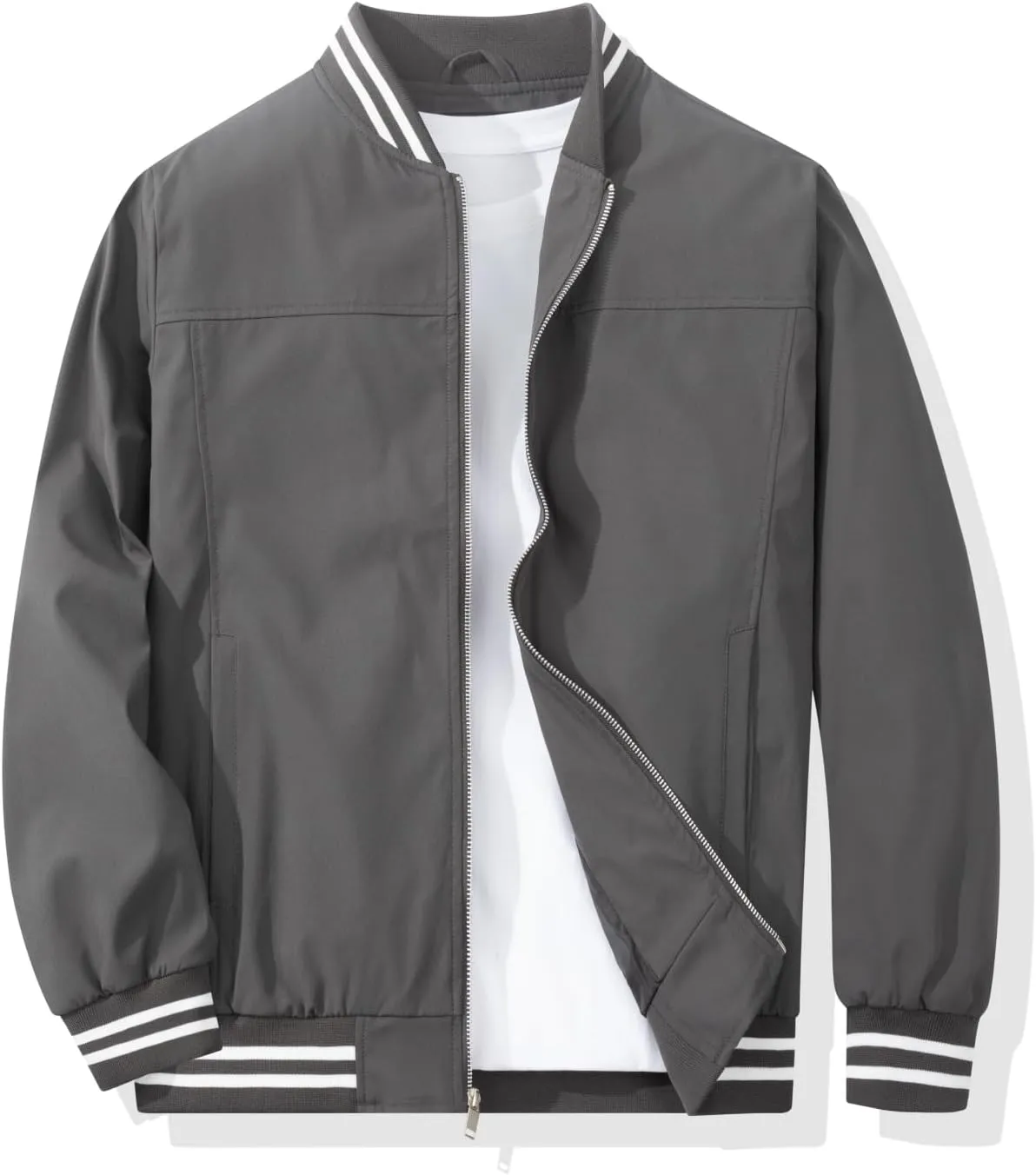 Men's Bomber Jacket Casual Stylish Lightweight Windbreaker Spring Fall Autumn Fashion Jackets