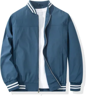 Men's Bomber Jacket Casual Stylish Lightweight Windbreaker Spring Fall Autumn Fashion Jackets