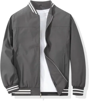 Men's Bomber Jacket Casual Stylish Lightweight Windbreaker Spring Fall Autumn Fashion Jackets