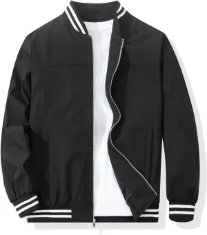 Men's Bomber Jacket Casual Stylish Lightweight Windbreaker Spring Fall Autumn Fashion Jackets