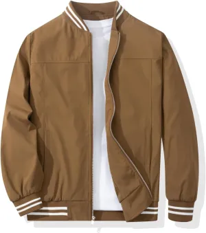 Men's Bomber Jacket Casual Stylish Lightweight Windbreaker Spring Fall Autumn Fashion Jackets