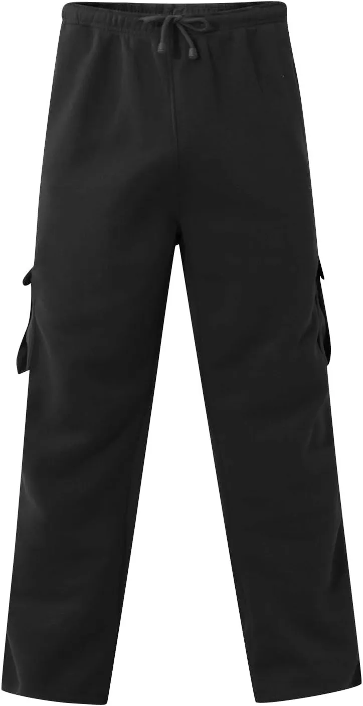 Mens Cargo Sweatpants with Pockets Stretch Drawstring Elastic Waist Sweatpants Slim Fit Pants 2024 Joggers Trousers