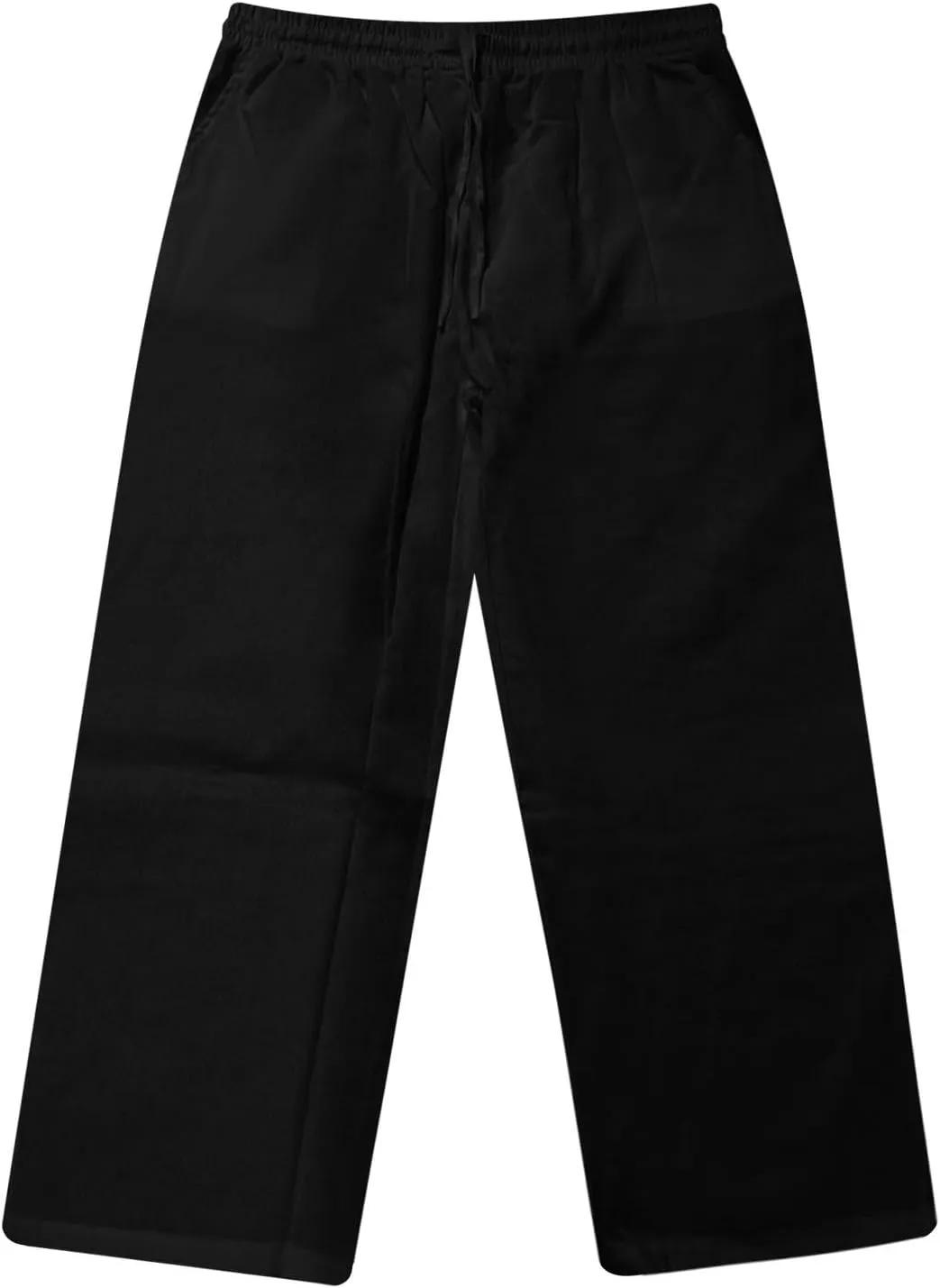 Men's Cotton Linen Pants Elastic Casual Drawstring Pant with Pockets Summer Beach Pants for Men Baggy Trousers