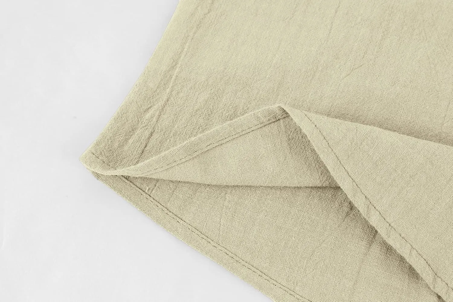Mens Henley T-Shirt Linen Cotton Shirts Button Up Beach Tops Casual Short Sleeve Lightweight Plain Tees