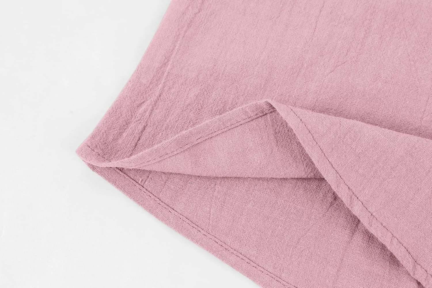 Mens Henley T-Shirt Linen Cotton Shirts Button Up Beach Tops Casual Short Sleeve Lightweight Plain Tees