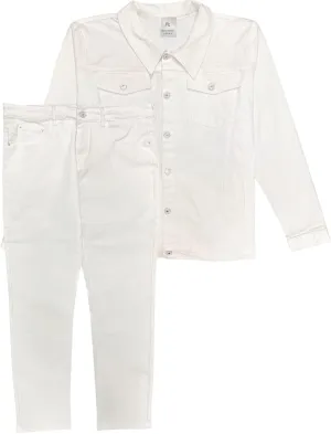 Men's Jean Suit Standard Jacket with Slim Fit Jeans
