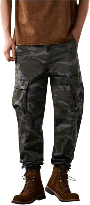 Men's Tactical Pants Hiking Cargo Pants Lightweight Work Pant Trousers Outdoor Running Hiking Joggers