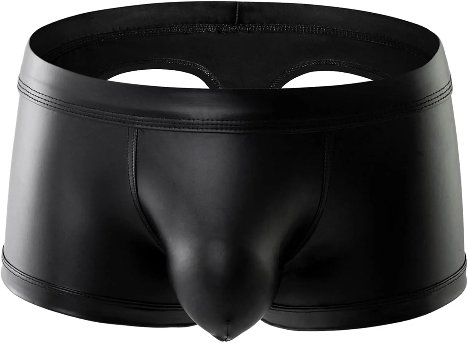 Mens Underwear Briefs Faux Leather Pull On Stretch Pouch Shorts Integrated Flattering Mens Medium Underwear