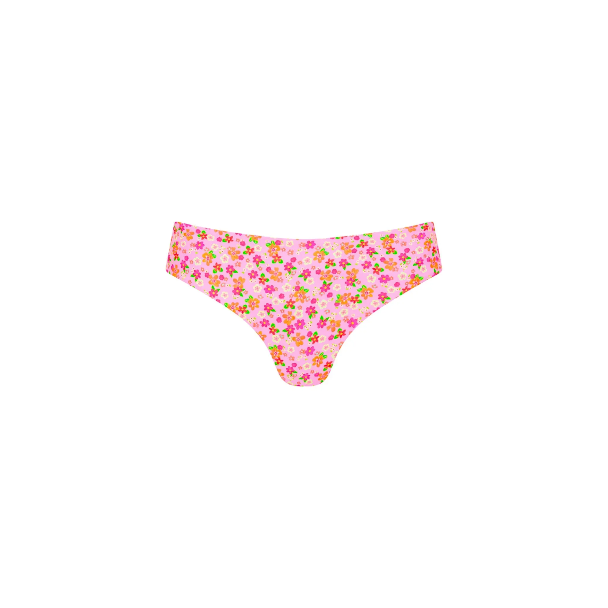 Mid-Rise Brazilian Bikini Bottom - Frangipani Fever
