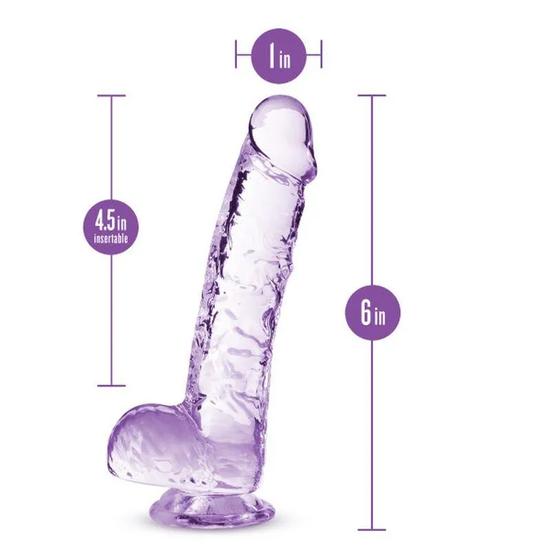 Naturally Yours 6" Crystaline Dildo Amethyst