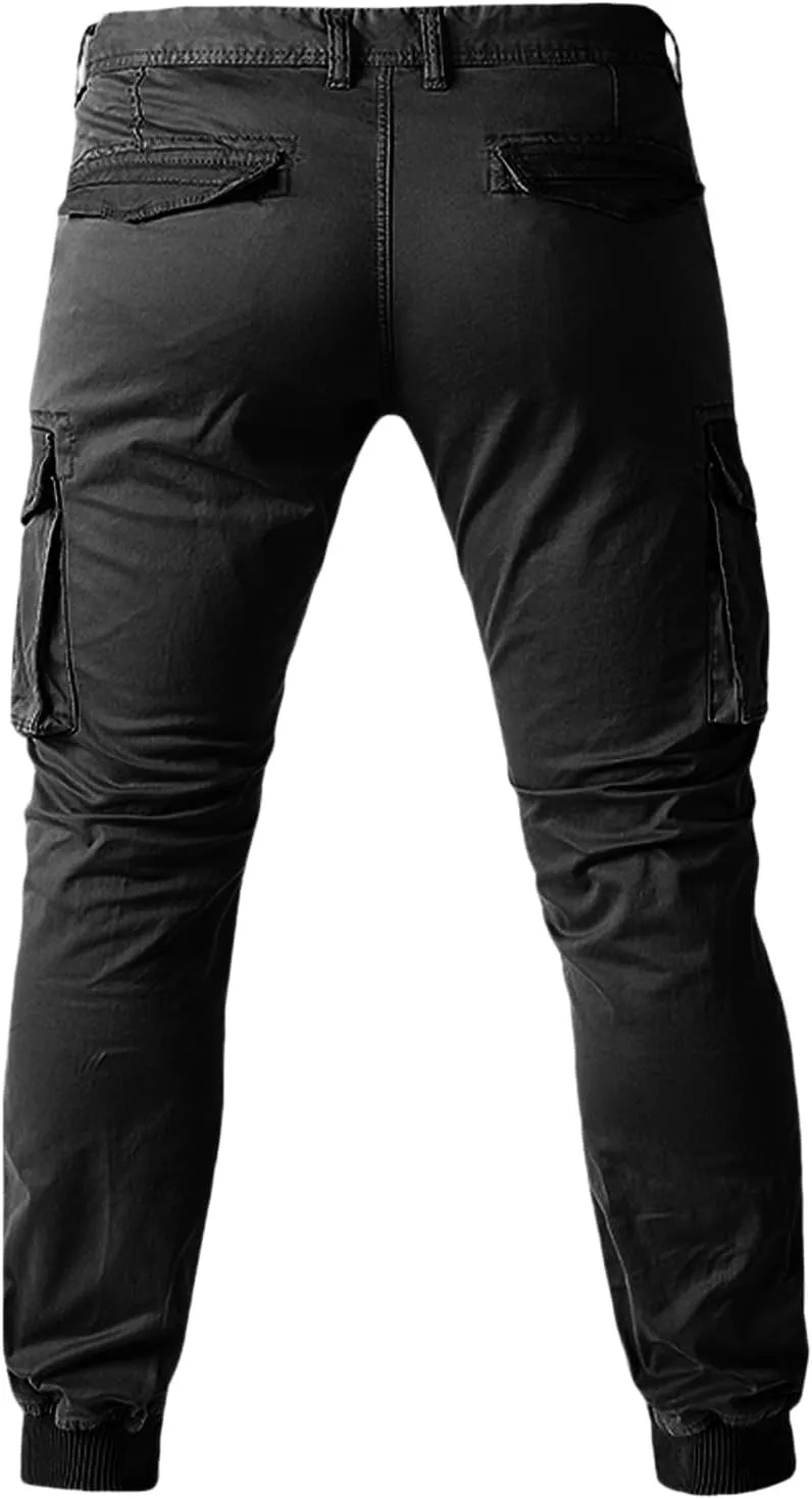 Outdoor Hiking Pants Men Workout Cargo Pants Slim Fit Stretchy Tactical Joggers Lightweight Quick Dry Water Resistan