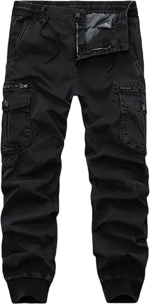 Parachute Pants for Men Lightweight Tactical Cargo Pants with Multi Pockets Casual Loose Hiking Trouser Outdoor