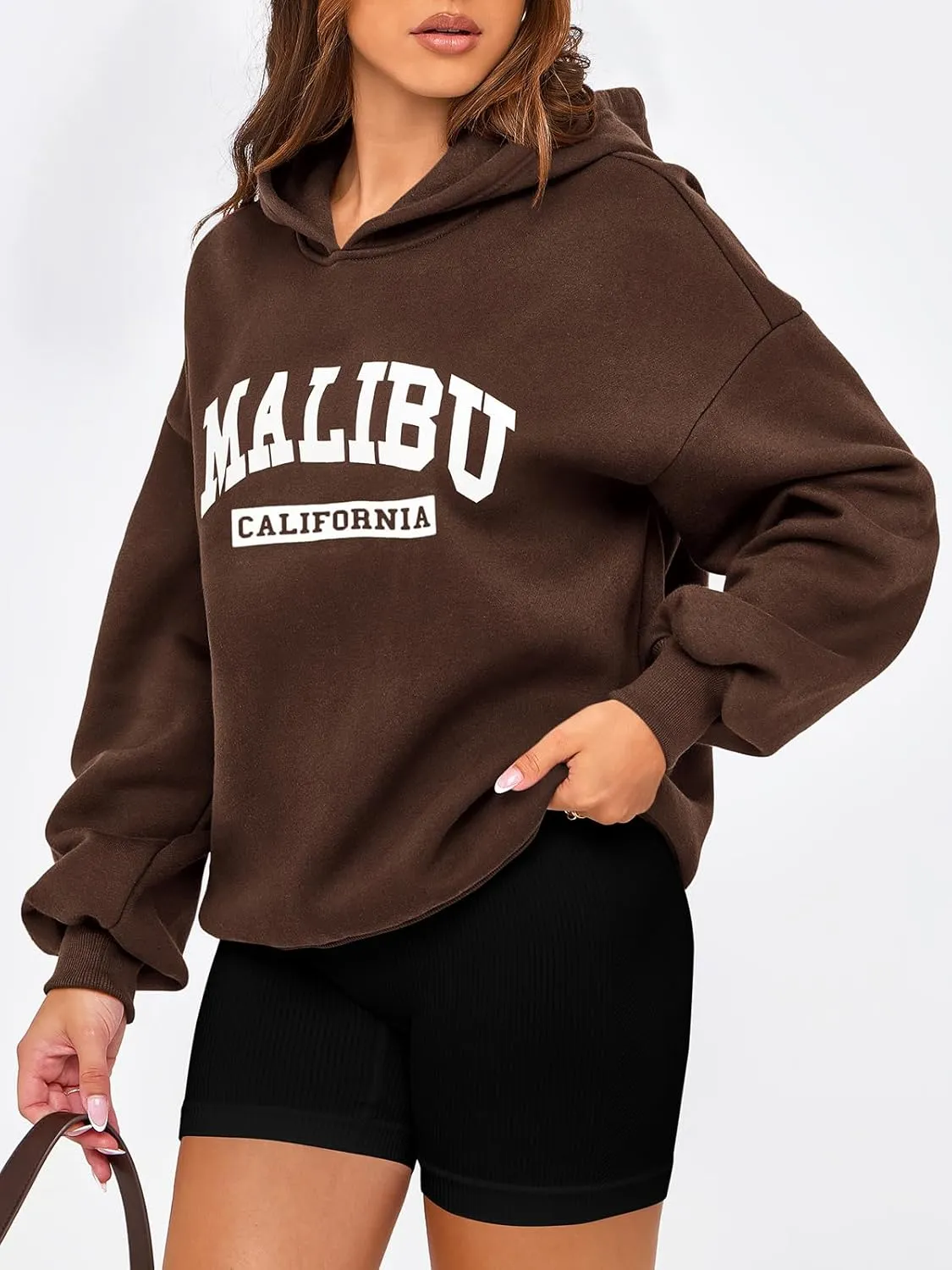 PRETTYGARDEN Womens Hoodies Long Sleeve Letter Sweatshirts 2024 Trendy Loose Fit Pullover Tops Fall Winter Outfits