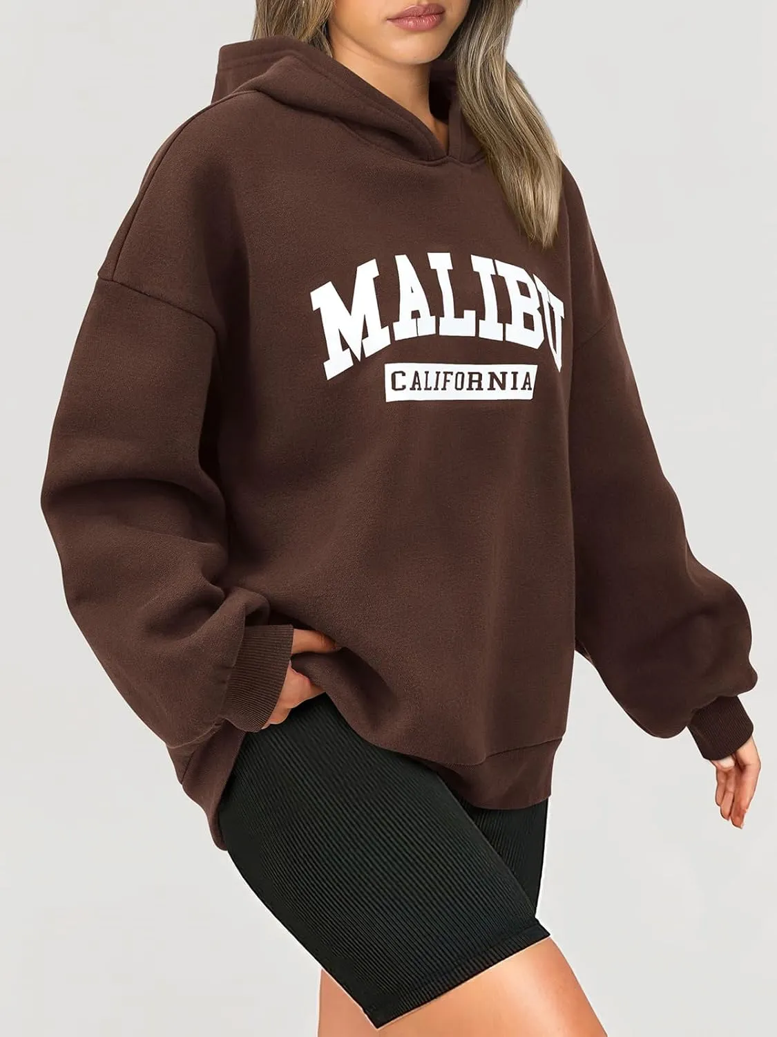 PRETTYGARDEN Womens Hoodies Long Sleeve Letter Sweatshirts 2024 Trendy Loose Fit Pullover Tops Fall Winter Outfits
