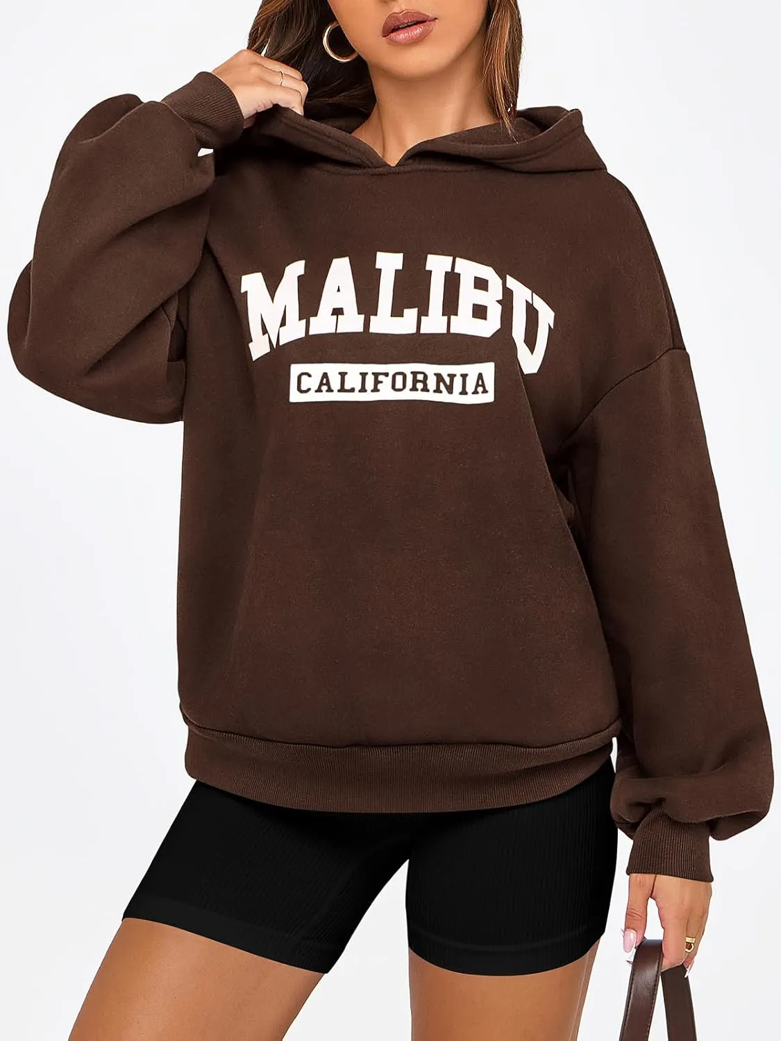 PRETTYGARDEN Womens Hoodies Long Sleeve Letter Sweatshirts 2024 Trendy Loose Fit Pullover Tops Fall Winter Outfits