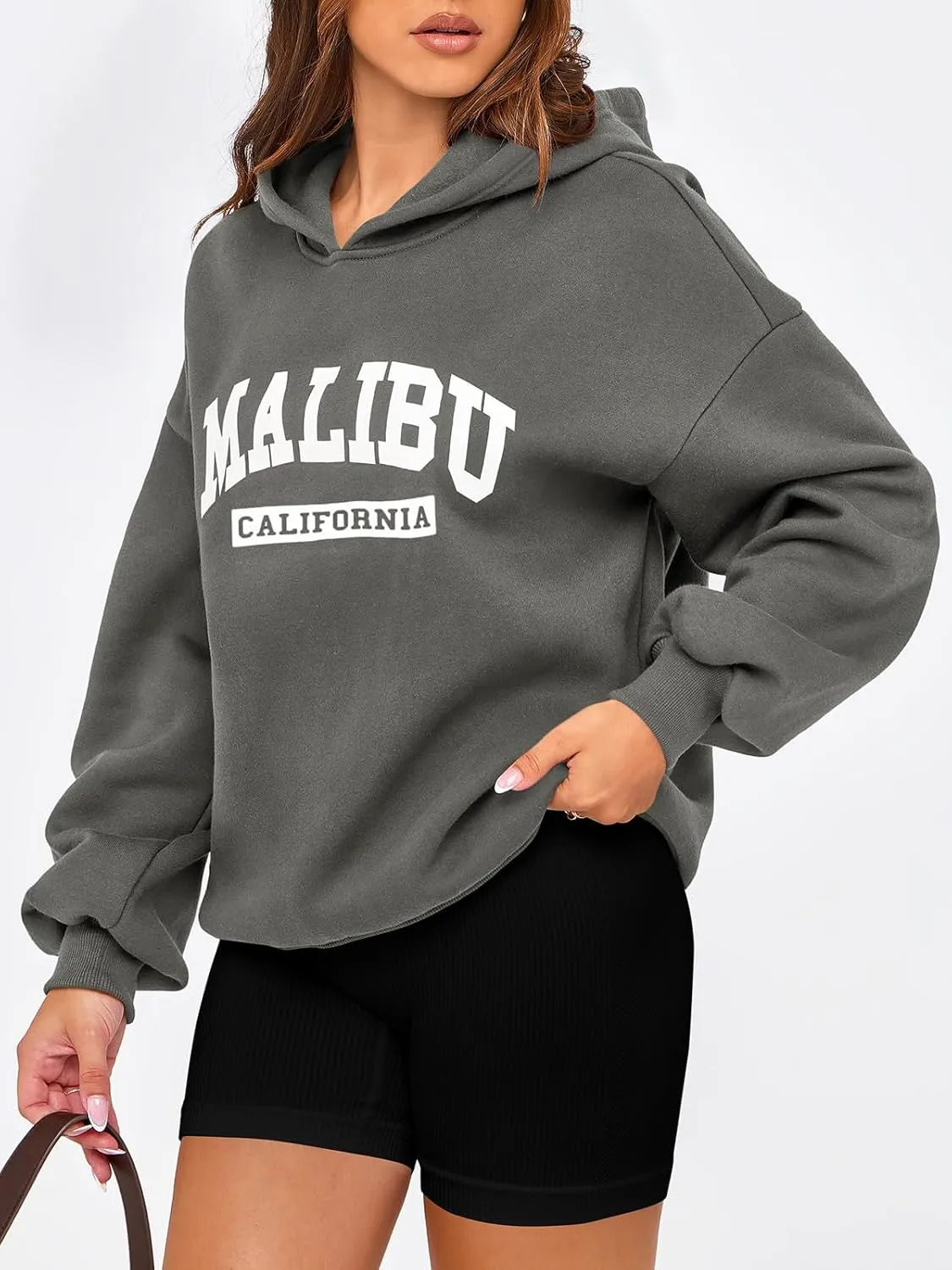 PRETTYGARDEN Womens Hoodies Long Sleeve Letter Sweatshirts 2024 Trendy Loose Fit Pullover Tops Fall Winter Outfits