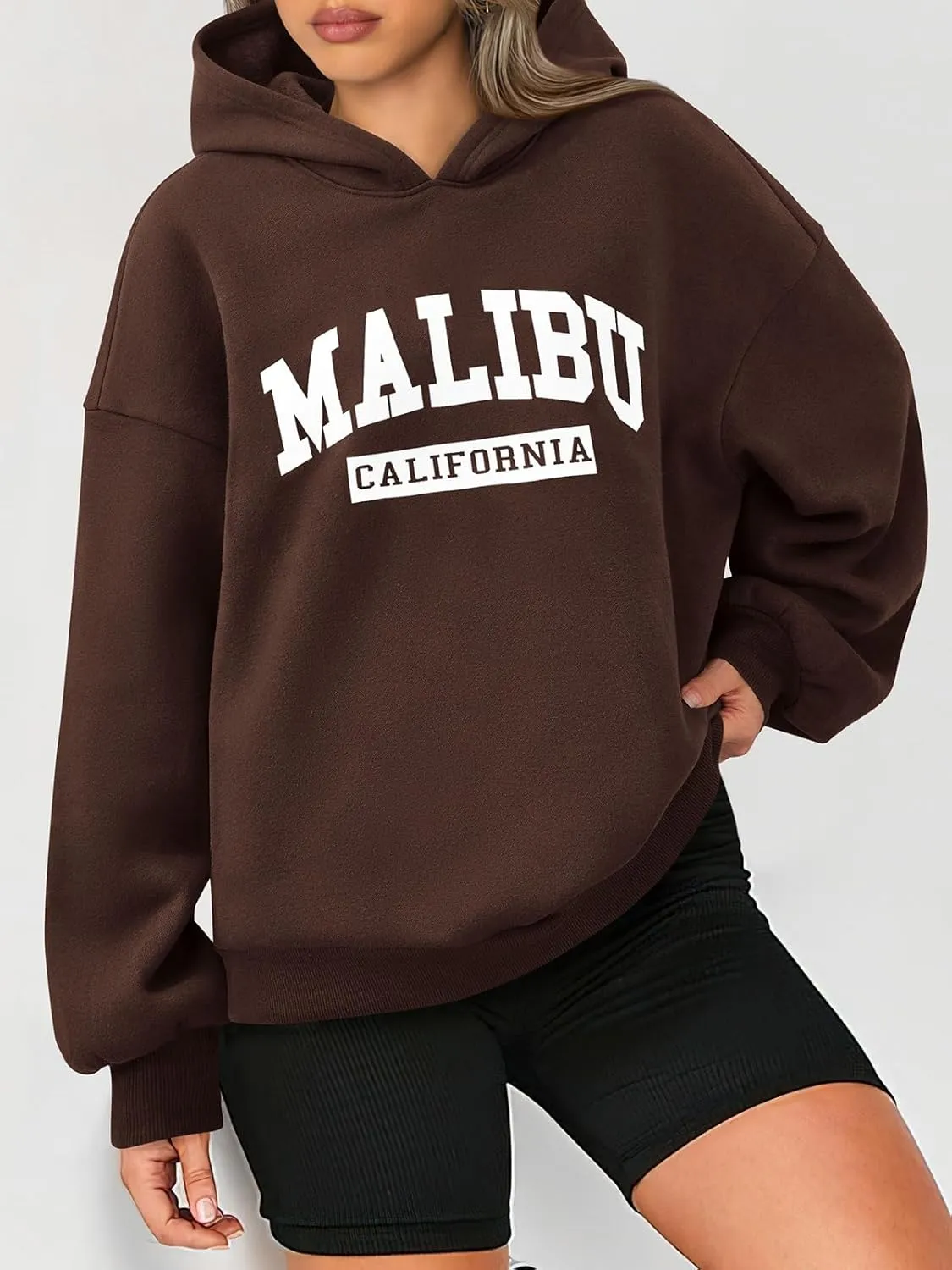PRETTYGARDEN Womens Hoodies Long Sleeve Letter Sweatshirts 2024 Trendy Loose Fit Pullover Tops Fall Winter Outfits