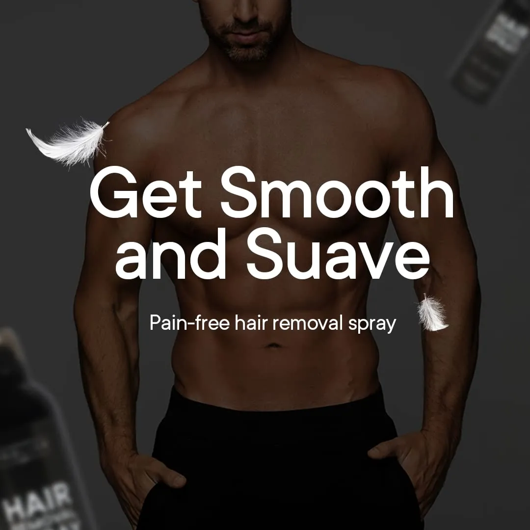 Prolixr Hair Removal cream Spray for Men | Made Safe Certified | Pleasant Smell | Painless Body Hair Removal spray For Chest, Back, Legs & Under Arms (200 ml)