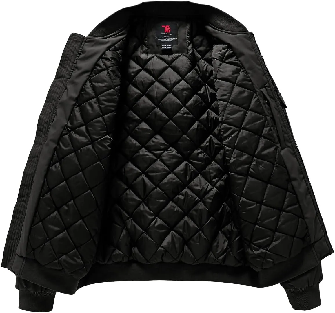 Rdruko Men's Winter Lightweight Bomber Jackets Windbreaker Golf Casual Fall Water Resistant Stylish Quilted Coat