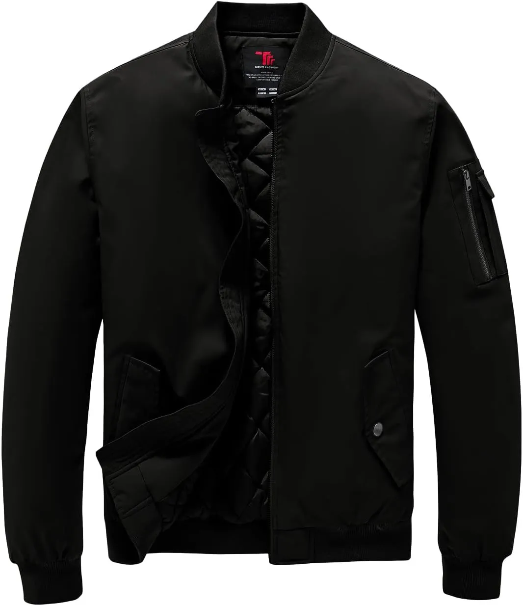 Rdruko Men's Winter Lightweight Bomber Jackets Windbreaker Golf Casual Fall Water Resistant Stylish Quilted Coat
