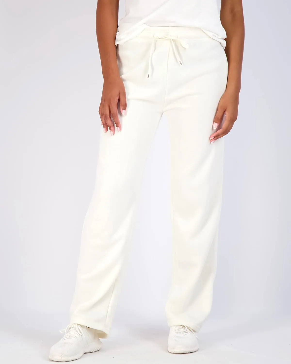 Real Essentials 3 Pack: Women's Relaxed Fit Fleece Open Bottom Sweatpants - Casual Athleisure (Available in Plus)