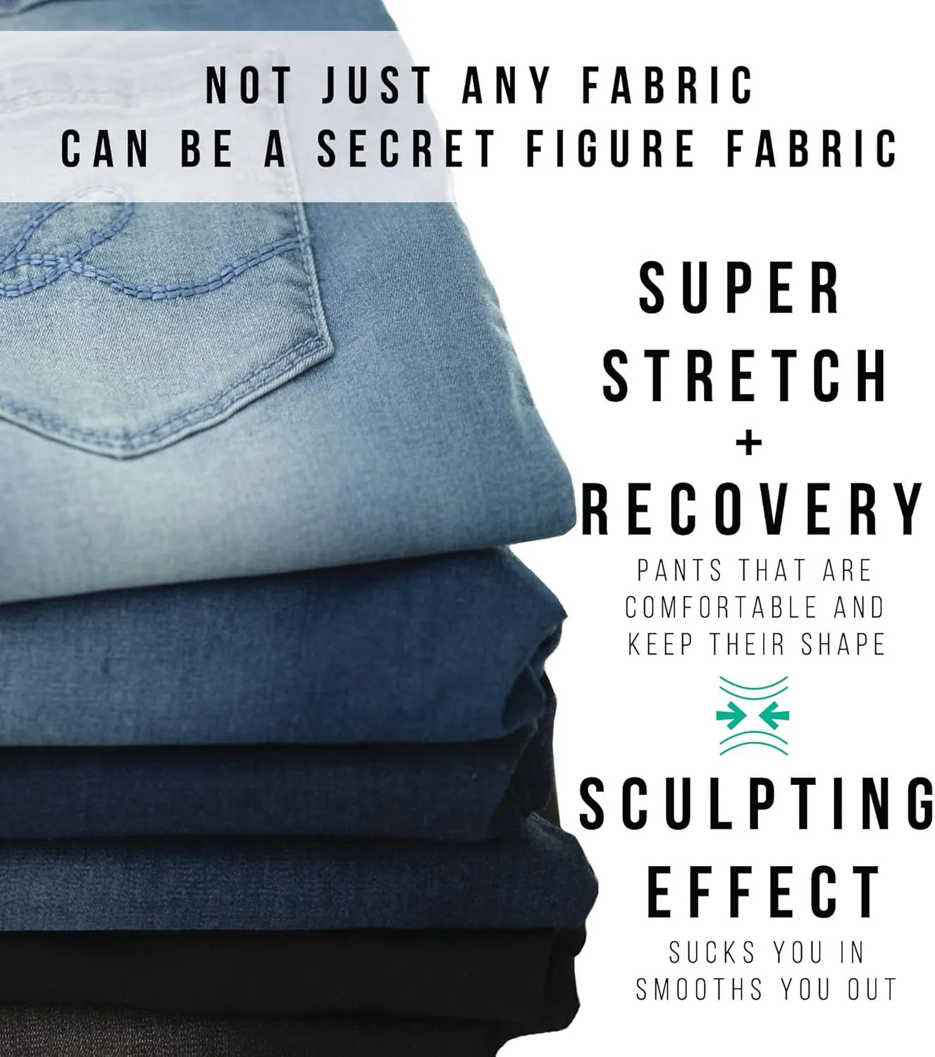 REKUCCI Womens Ease into Comfort Pull-On Stretch Denim Skirt  Soft Jean Fabric, Flattering Slim Fit, All-Day Comfort