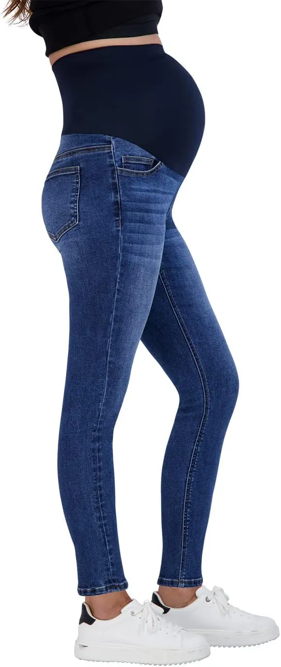 Savi Parker Womens Maternity Jeans Over The Belly - Pregnancy Clothes for All Seasons, Maternity Pants