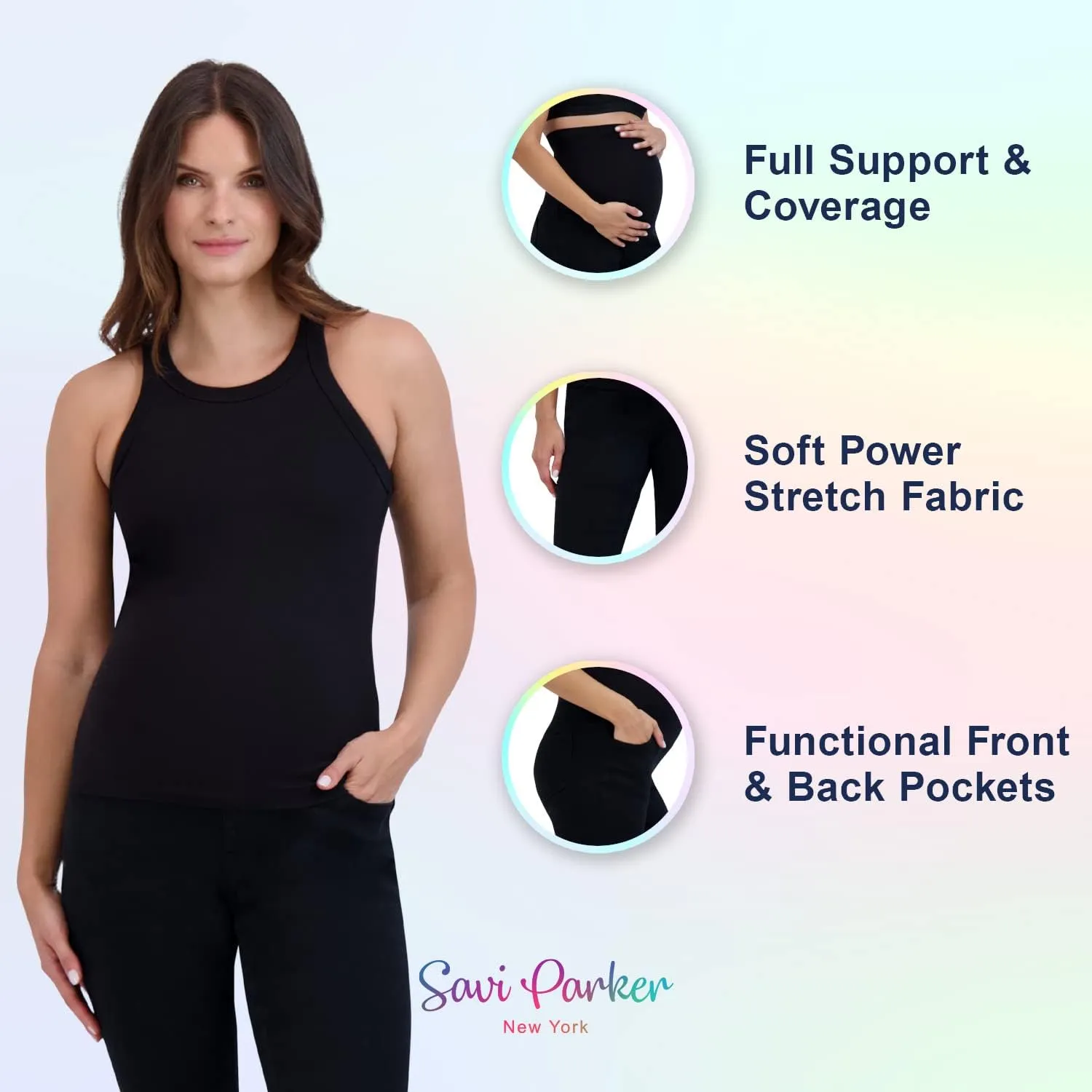 Savi Parker Womens Maternity Jeans Over The Belly - Pregnancy Clothes for All Seasons, Maternity Pants