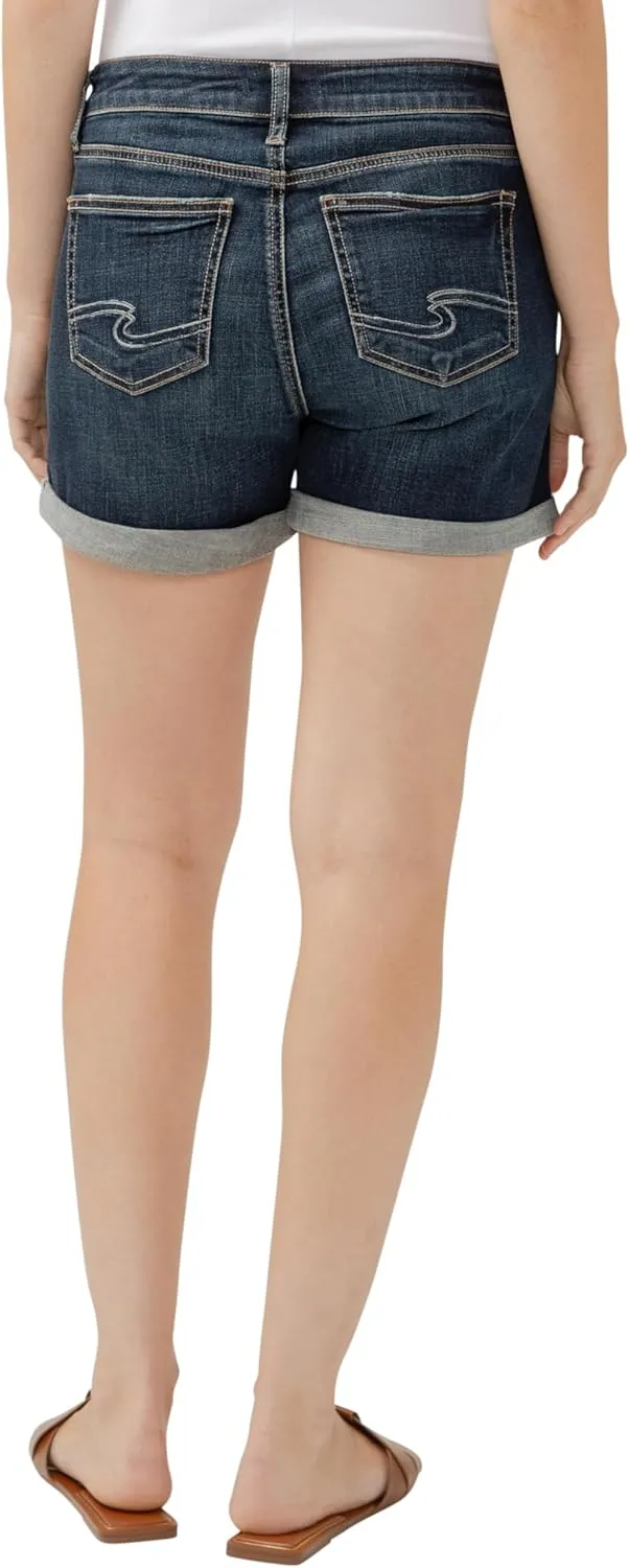 Silver Jeans Co. Women's Elyse Mid Rise Comfort Fit Short