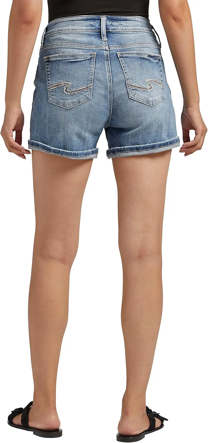Silver Jeans Co. Women's Elyse Mid Rise Comfort Fit Short