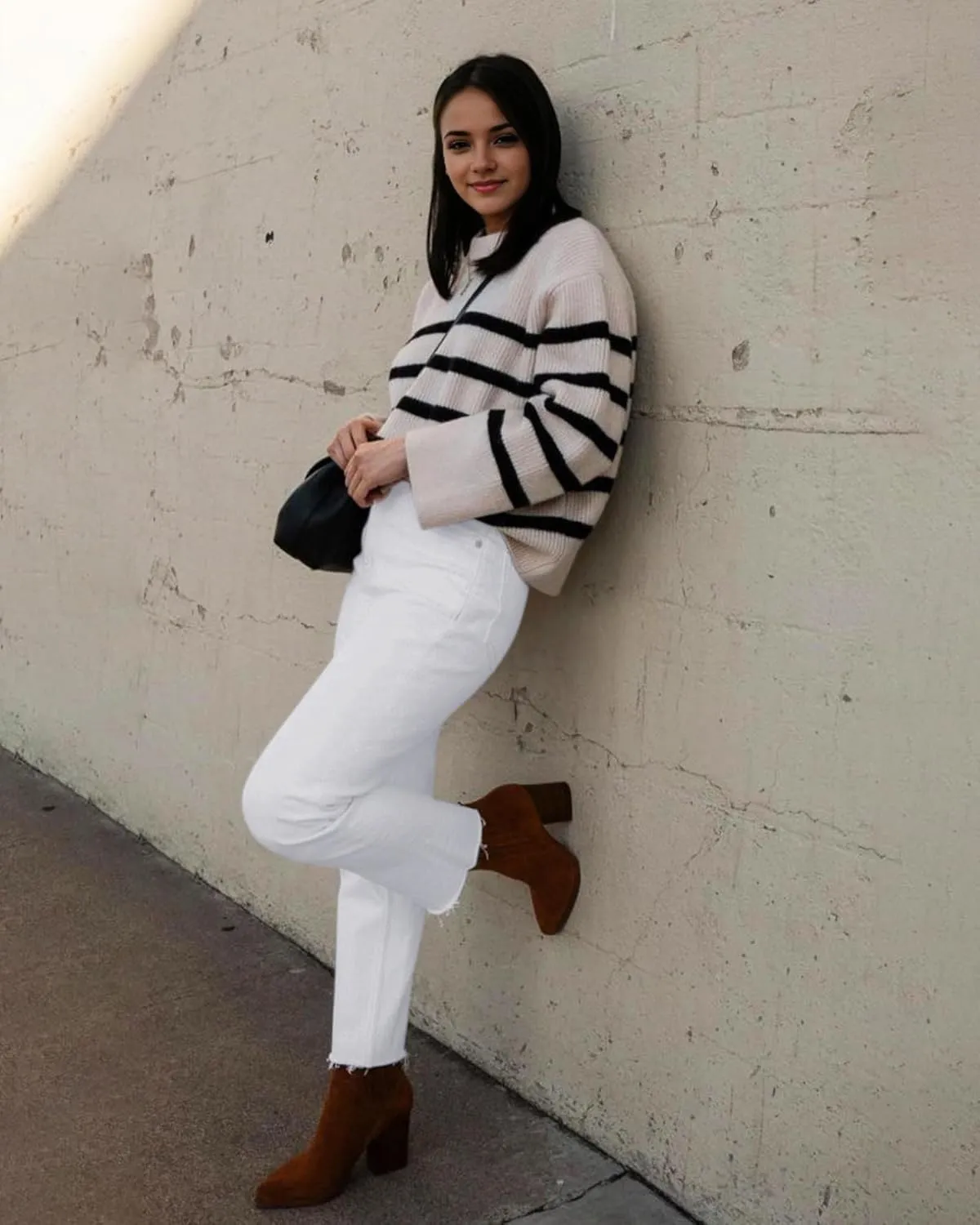 Straight Leg Jeans for Women Trendy High Waisted Cropped Boyfriend Mom Stretchy Frayed Hem Loose Wide Leg Baggy Pants