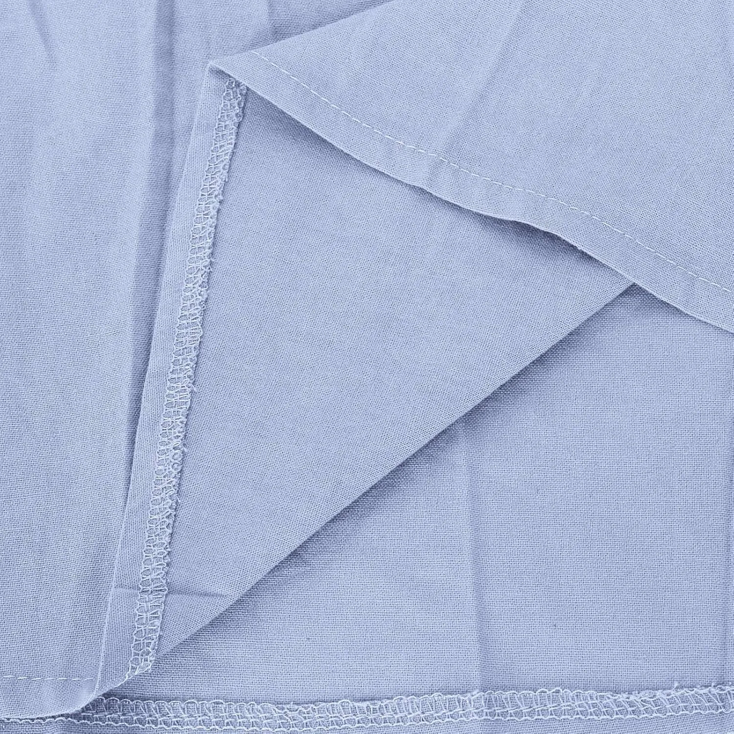 Summer Cotton Linen Shirt Dress Women Button Down V Neck Short Sleeve A-Line Dresses Casual Thin Flowy Midi Dress