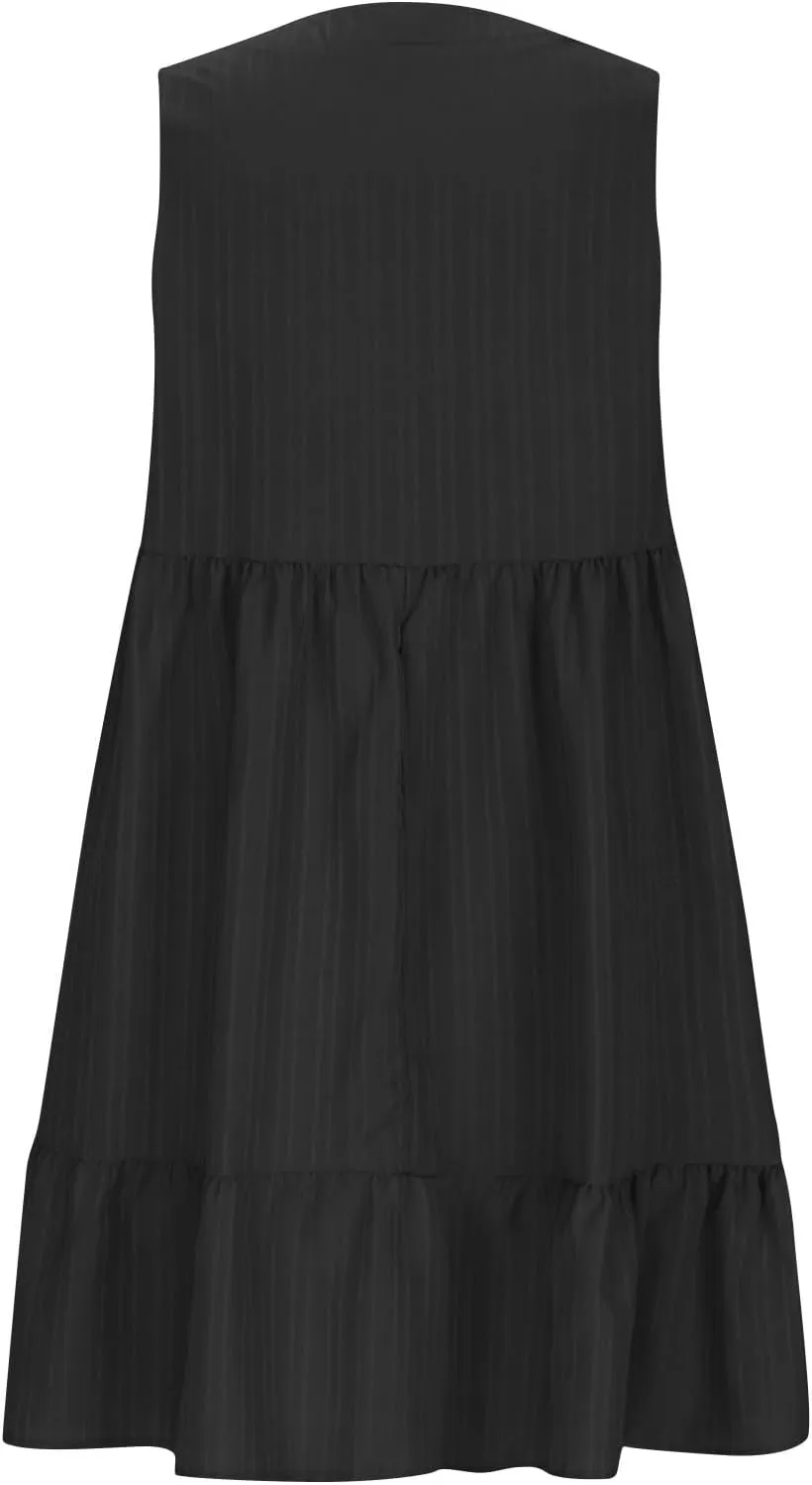 Summer Dresses for Women 2025,Flowy Petite Sun Dress Casyal V Neck A Line Beach Vacation Midi Dresses Trendy Outfits