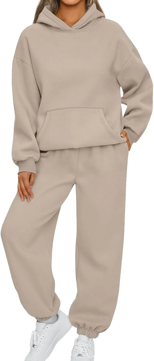 Sweat Suits for Womens 2 Piece Lounge Hoodie Sweatsuit Sets Oversized Sweatshirt Baggy Sweatsuit Casual Y2k Set