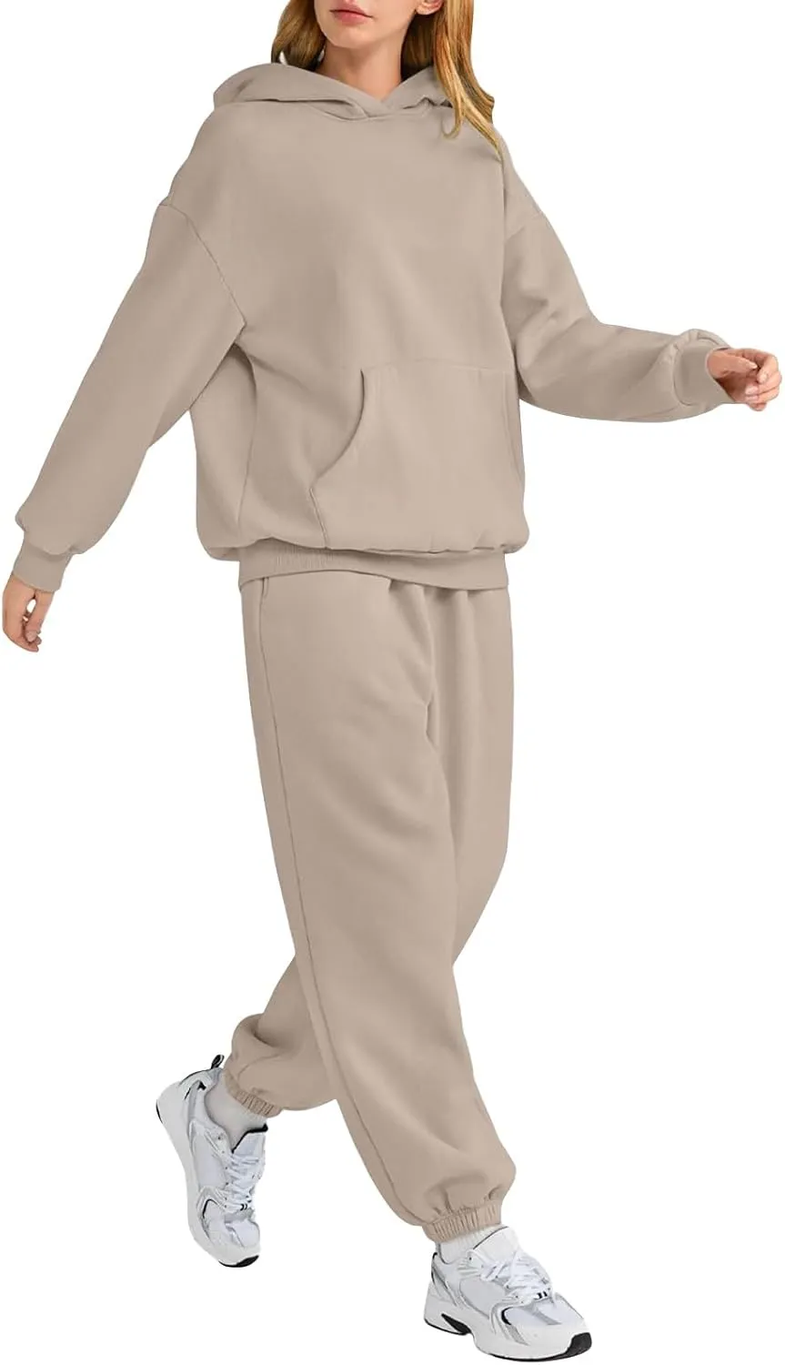Sweat Suits for Womens 2 Piece Lounge Hoodie Sweatsuit Sets Oversized Sweatshirt Baggy Sweatsuit Casual Y2k Set