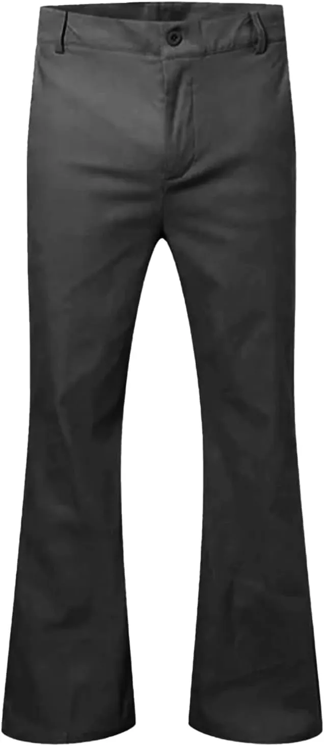 Thatrich Suit Pant Men Slim Fit Wide Leg Harem Pant Business Work Casual Trousers Retro Flared Formal Pant Comfy Lightweight