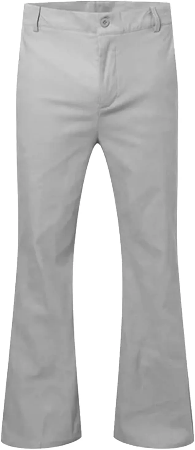 Thatrich Suit Pant Men Slim Fit Wide Leg Harem Pant Business Work Casual Trousers Retro Flared Formal Pant Comfy Lightweight