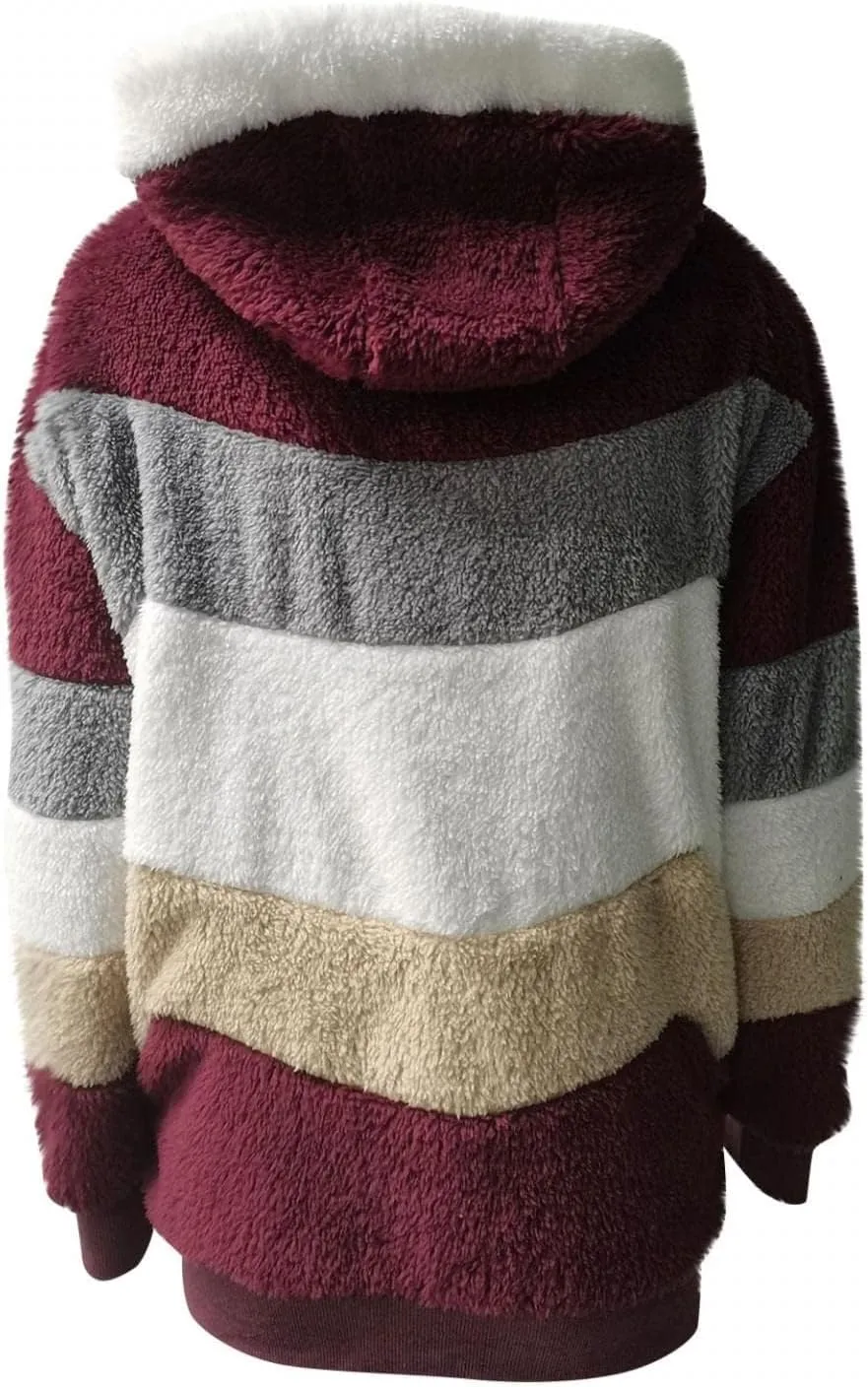 TIAFORD Women's Sherpa Jacket Fuzzy Fleece Zip Up Hoodie Oversized Jackets Winter Warm Fluffy Coat with Pockets